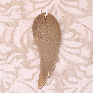 Metal Stamping Blanks Nickel Silver Wing, 47mm (1.85") x 15mm (.59"), 24g